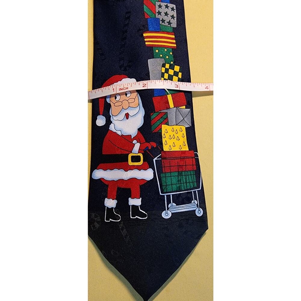 Santa Shopping Yule Ties Hallmark Ties Christmas - Picture 2 of 4
